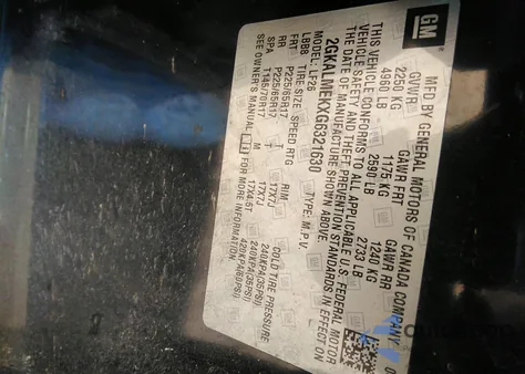 2016 GMC Terrain Sle-1 z USA, uszkodzony, nr VIN 2GKALMEKXG6321630